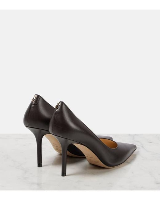 Jimmy Choo Brown Love 85 Leather Pumps