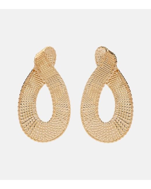 Carolina Herrera Metallic Clip-On Earrings