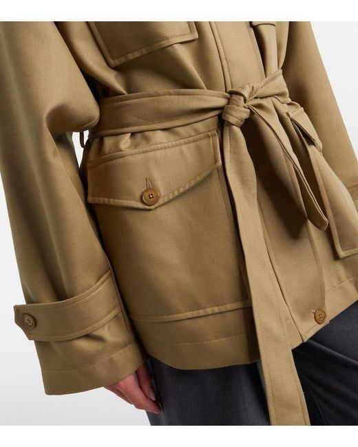 Frankie Shop Green Kelia Belted Padded Jacket
