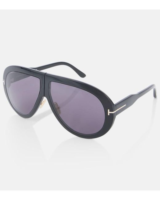 Tom Ford Purple Troy Aviator Sunglasses