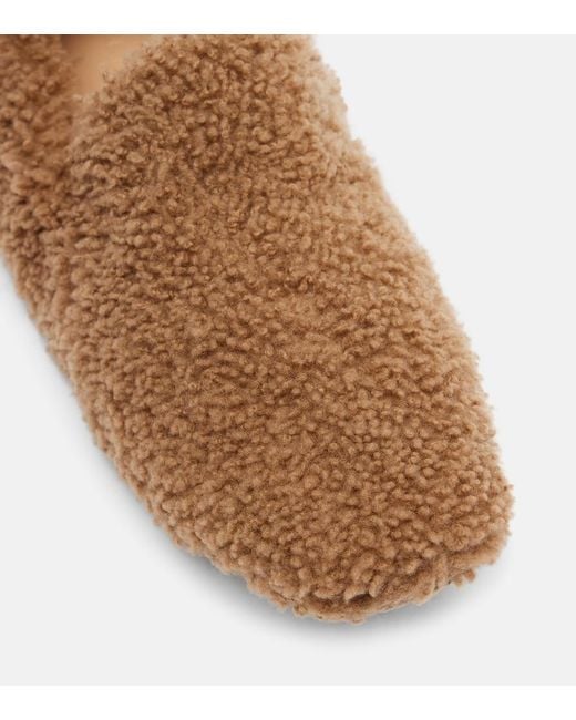 Le Monde Beryl Brown Orlando Shearling Slip-On Shoes