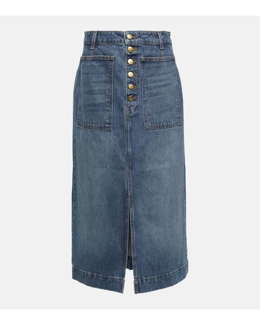 Ulla Johnson Blue Bea Denim Skirt