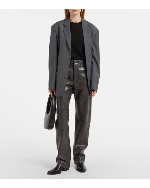 Agolde Gray Kelly High-Rise Pants