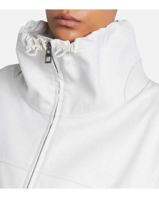 Loewe White Cotton And Silk Gabardine Jacket