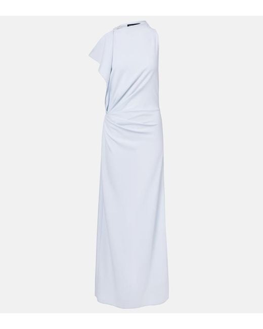 Proenza Schouler White Devyn Crepe Draped Maxi Dress