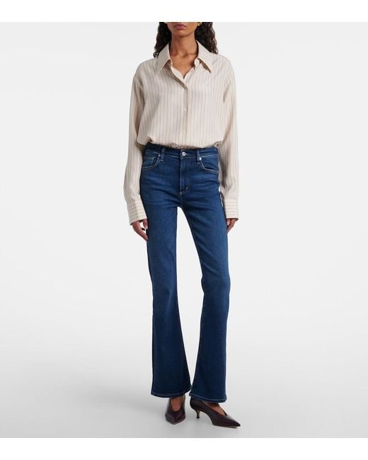 Citizens of Humanity Blue Lilah High-Rise Flared Jeans