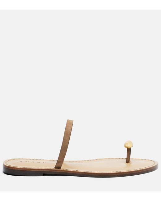 Amanu Brown Kibera Suede Sandals