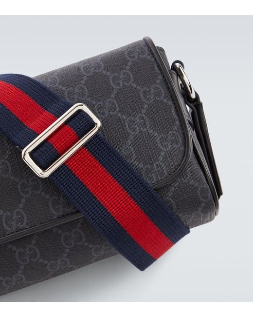 Gucci Messenger Bag GG Super Mini aus Lederimitat in Black für Herren