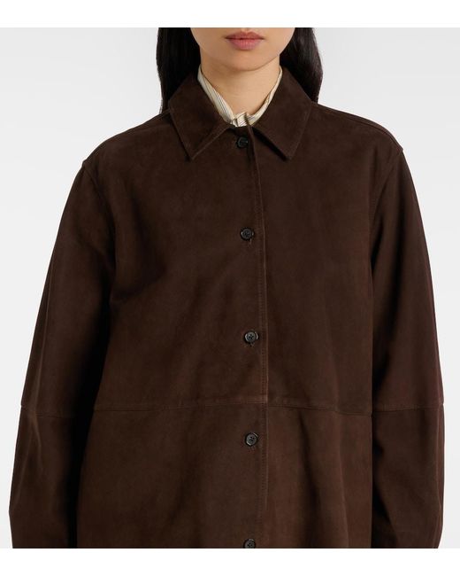 Totême  Brown Suede Overshirt