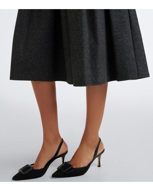 Max Mara Black Embellished Melange Maxi Dress