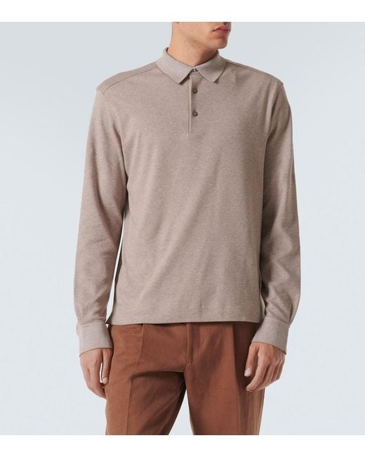 Zegna Natural Cotton Henley Shirt for men