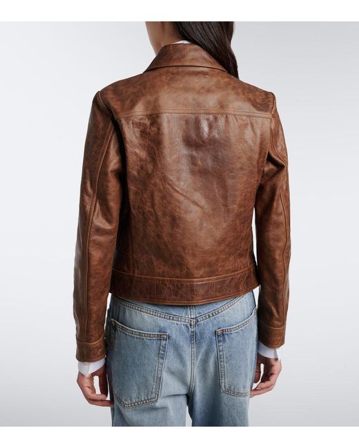 Nili Lotan Brown Susannah Leather Jacket