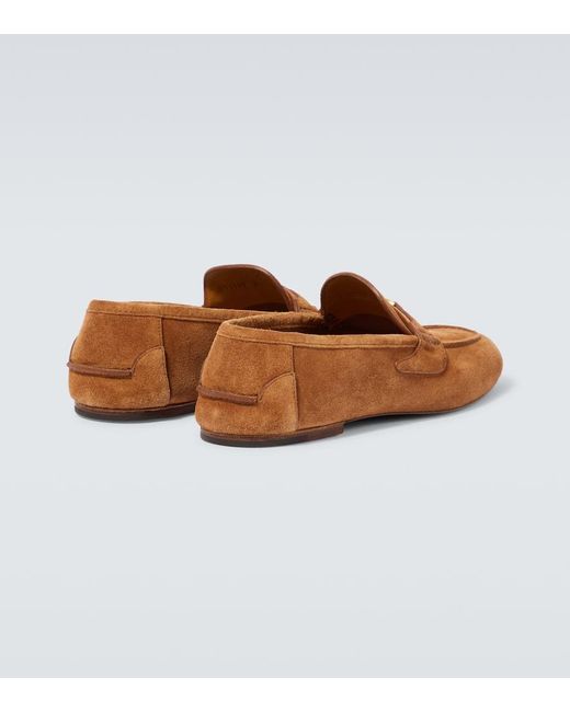 Gucci Brown Suede Loafers for men