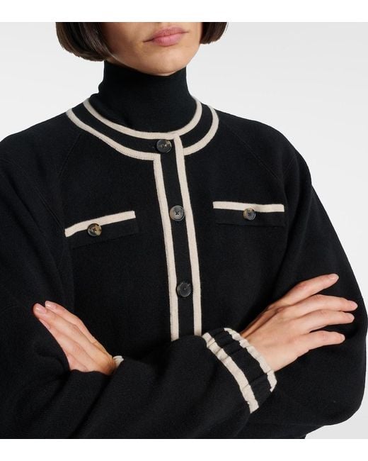 Tory Burch Black Wool And Cashmere-Blend Jacket