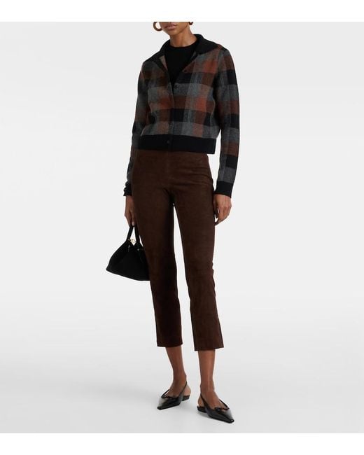 Vince Brown Suede Slim Pants