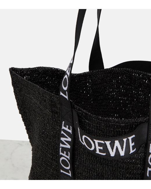 Loewe x Paula's Ibiza Large Font Tote Bag - Black - One Size