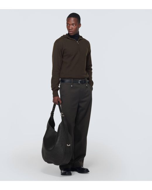 Burberry Black Wool Half-zip Sweater for men