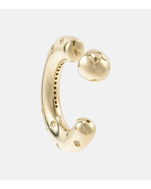 Lauren Rubinski Metallic Peggy 14kt Gold Earrings With Diamonds