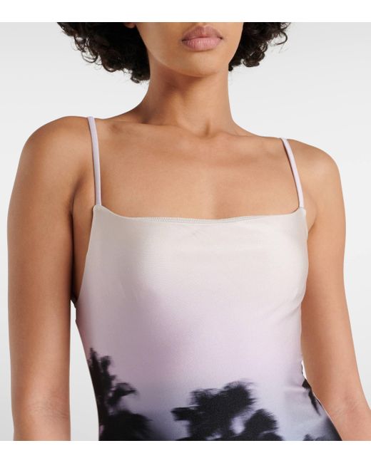 Jonathan Simkhai White Elenora Printed Swimsuit