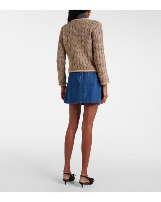 Patou Natural Wool And Alpaca Cardigan