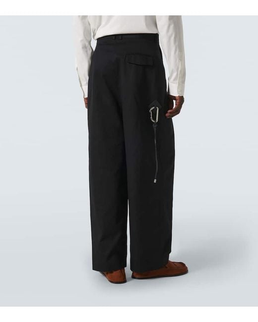 Pantalon Ample A Taille Basse En Coton Loewe pour homme en coloris Black