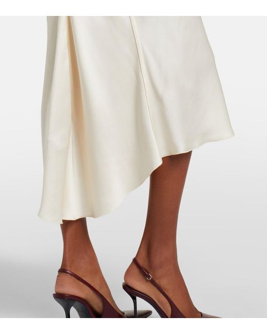 Victoria Beckham Natural Bela Midi Skirt