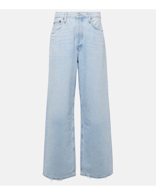 Jeans a gamba larga Low Slung Baggy di Agolde in Blue