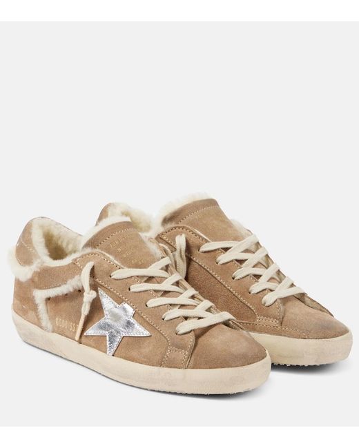 Golden Goose Deluxe Brand Metallic Super-Star Glitter Suede Sneakers