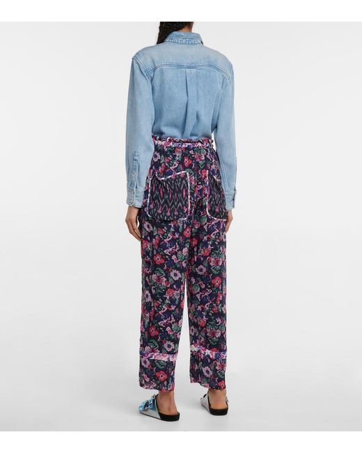 Isabel Marant Blue Ryama Floral Pants