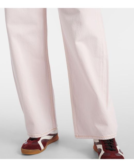 Agolde Pink Low Curve Mid-Rise Jeans