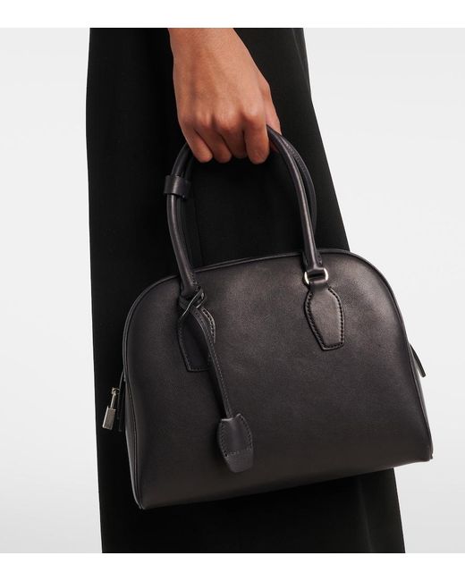 The Row Black India 10.00 Leather Tote Bag