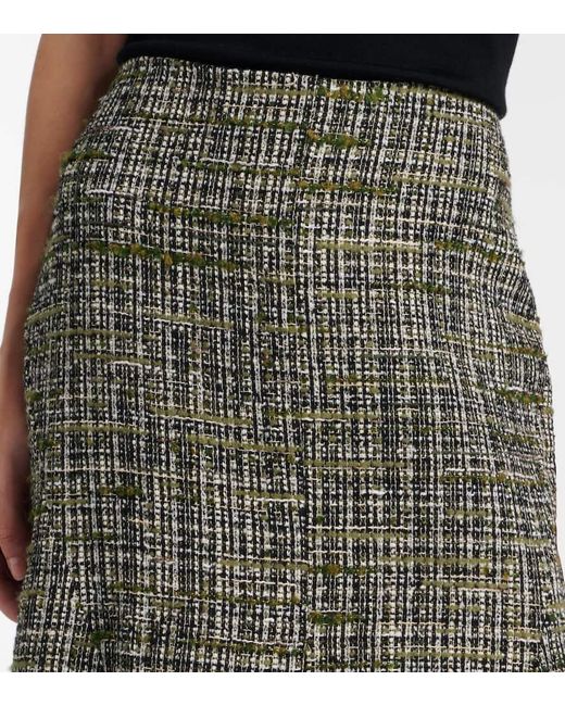 Jupe Midi En Tweed Erdem en coloris Green
