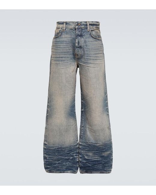 Amiri Blue Baggy Wide-Leg Jeans for men