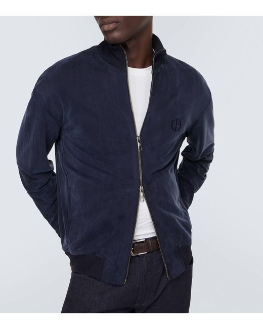 Chaqueta de jersey Giorgio Armani de hombre de color Blue