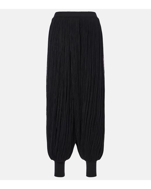 Alaïa Black Fringed Wool Balloon Pants