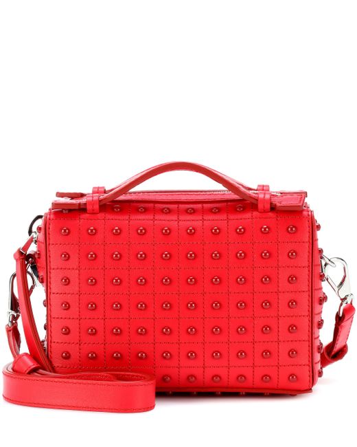 Tod's Red Gommino Micro Leather Shoulder Bag