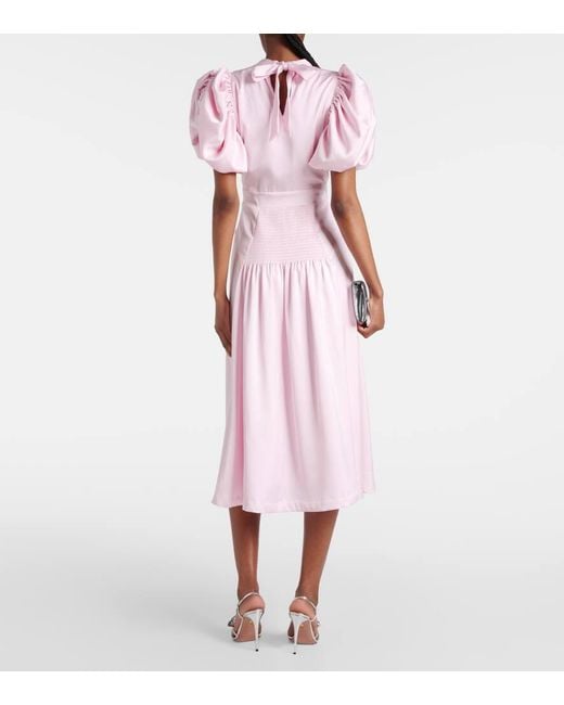 Novia - vestido de saten fruncido ROTATE BIRGER CHRISTENSEN de color Pink