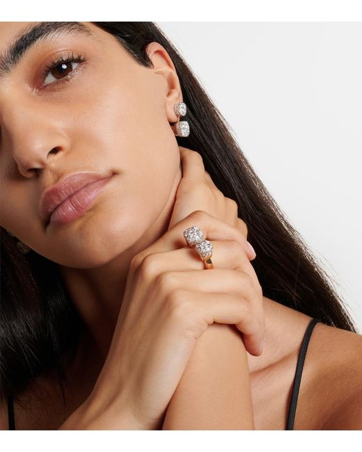 Pomellato White Nudo 18Kt Rose And Ring With Diamonds