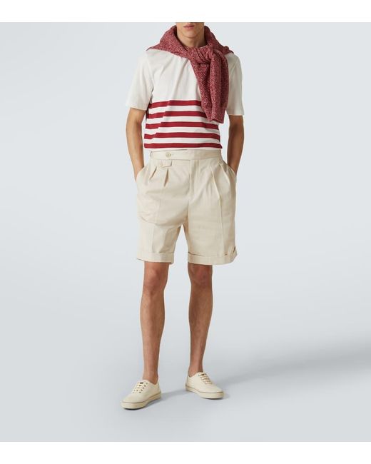Brunello Cucinelli Natural Cotton Bermuda Shorts for men