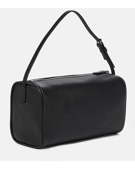 The Row Black 90s Baguette Leather Shoulder Bag