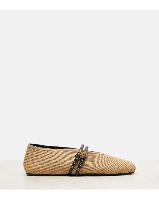 Alaïa Brown Ballerinas With Double Strap