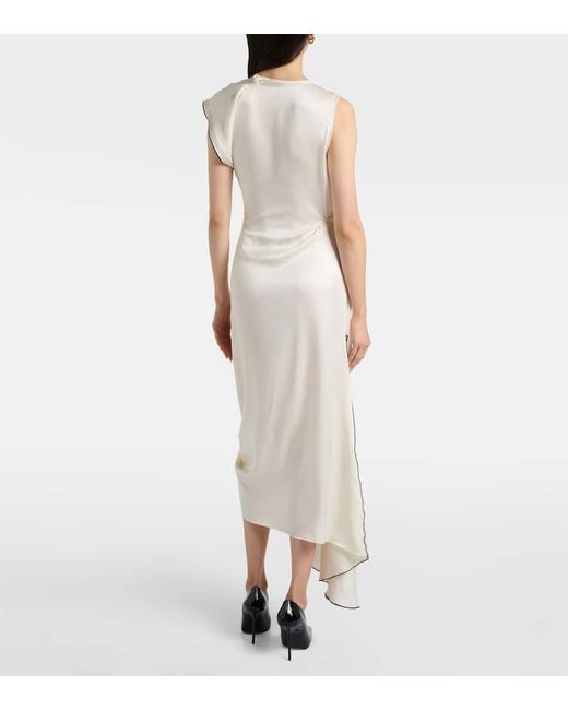 Robe Midi En Satin Victoria Beckham en coloris White