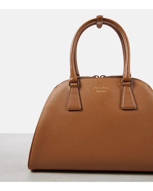 Prada Brown Tote Bag Medium Aus Leder