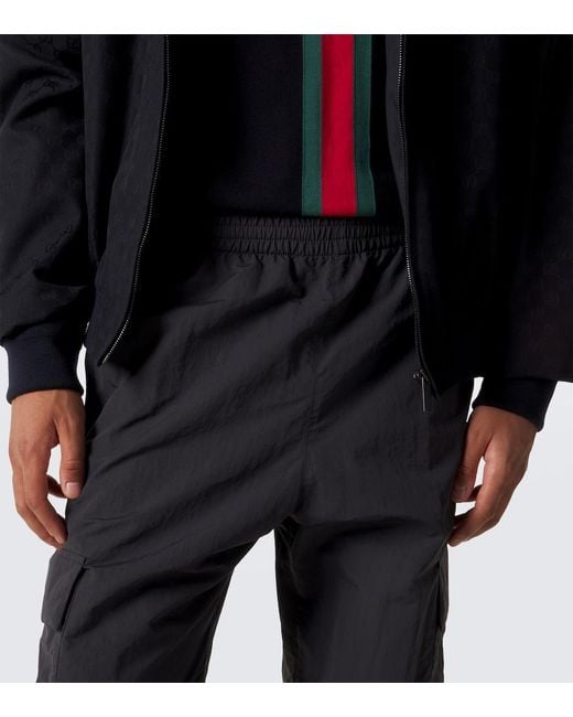 Gucci Blue Faille Cargo Pants for men