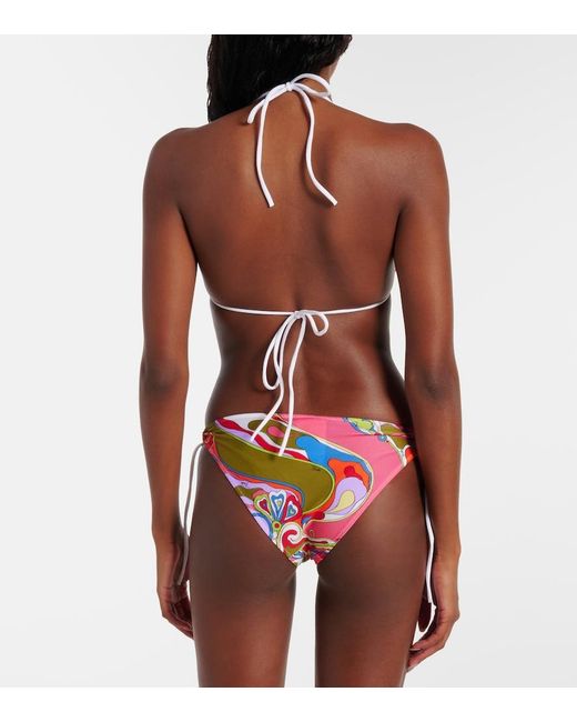 Emilio Pucci White Printed Bikini Bottoms