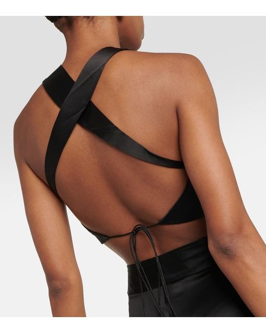 The Sei White Silk Satin Bra Top