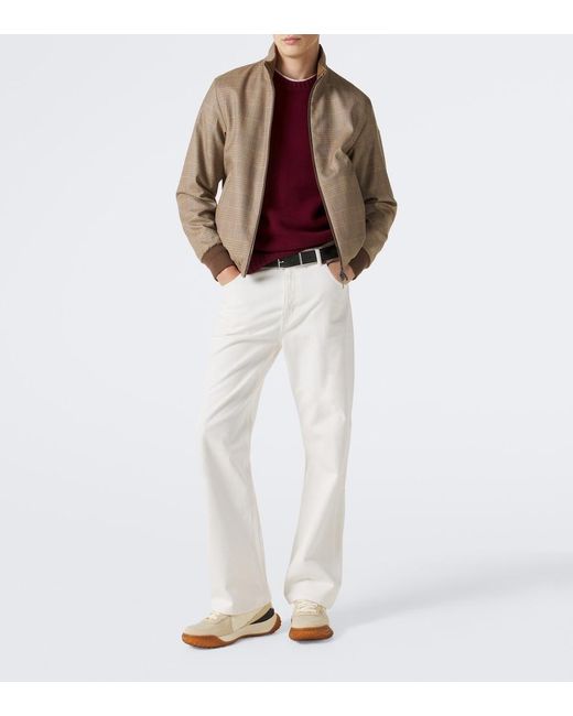 Moncler Natural City Trek Suede-Trimmed Sneakers for men
