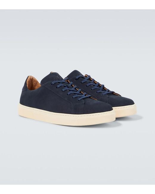 George Cleverley Blue Jack Ii Suede Sneakers for men