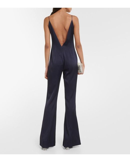 Galvan Blue Jumpsuit Avedon Globe Aus Satin