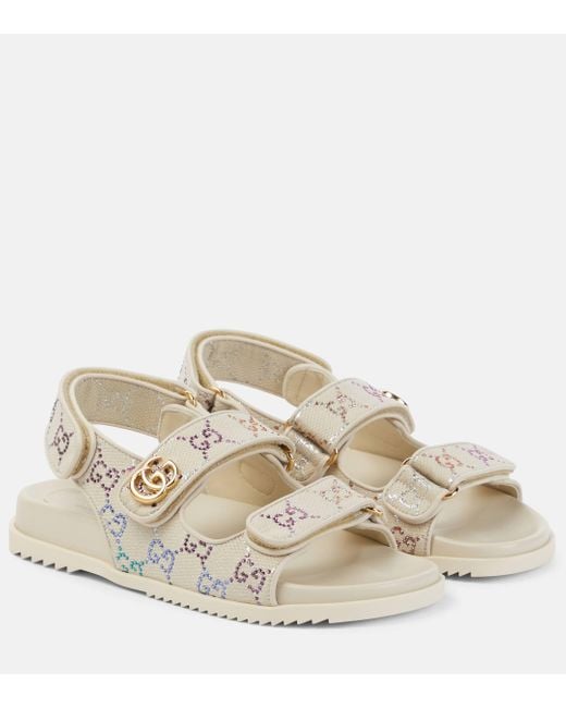 Gucci Natural Sandal With Double G